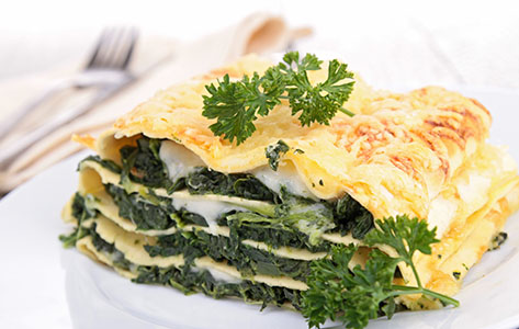 Groentelasagne met noten